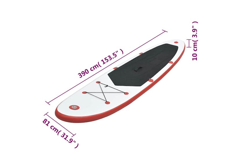 Vidaxl Stand Up Paddle Board Set Sup Surfboard Inflatable Red And White Vidaxl Stand Up Paddle Board Set Sup Surfboard Inflatable Red And White