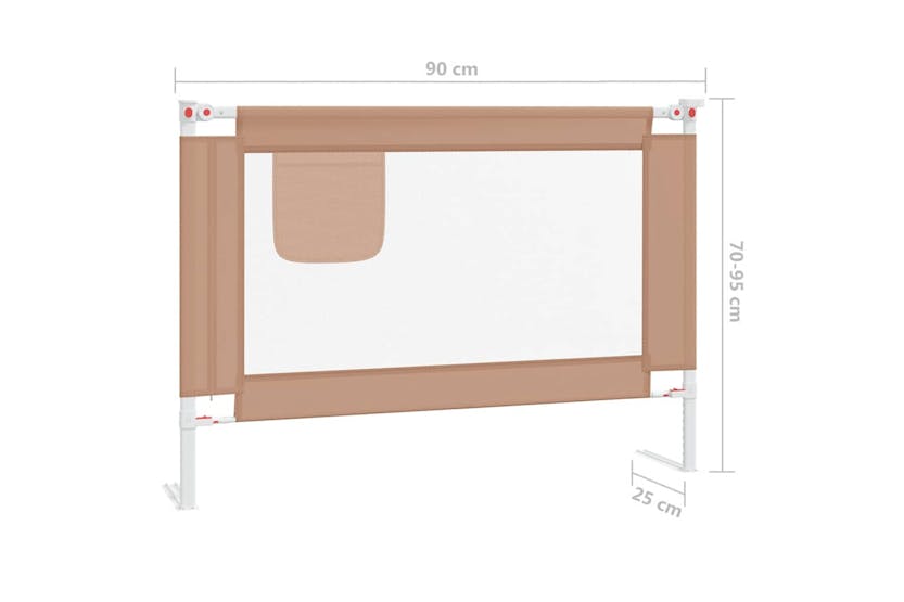 Vidaxl Toddler Safety Bed Rail Taupe 90x25 Cm Fabric Vidaxl Toddler Safety Bed Rail Taupe 90x25 Cm Fabric