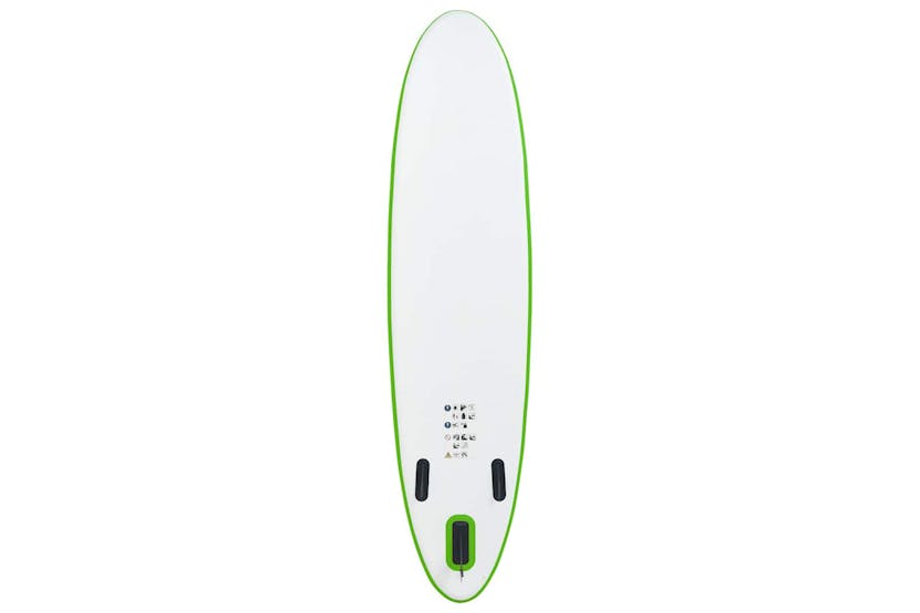 Vidaxl Inflatable Stand Up Paddleboard Set Green And White Vidaxl Inflatable Stand Up Paddleboard Set Green And White