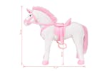 Vidaxl Standing Plush Toy Unicorn White And Pink Xxl Vidaxl Standing Plush Toy Unicorn White And Pink Xxl