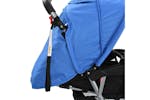 Vidaxl Tandem Stroller Steel Blue/Black Vidaxl Tandem Stroller Steel Blue/Black