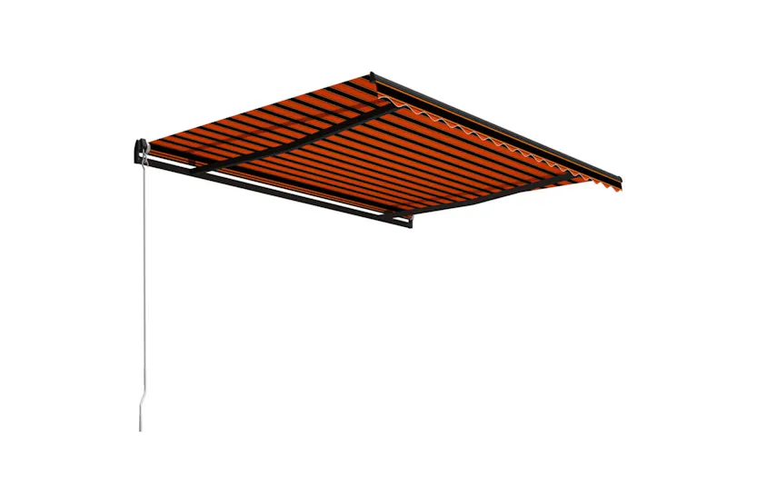 Vidaxl Manual Retractable Awning 400x300 Cm Orange And Brown Vidaxl Manual Retractable Awning 400x300 Cm Orange And Brown