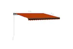 Vidaxl Manual Retractable Awning 400x300 Cm Orange And Brown Vidaxl Manual Retractable Awning 400x300 Cm Orange And Brown