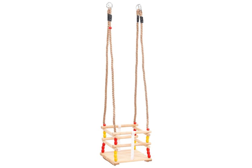 Vidaxl Baby Swing With Safety Belt Solid Pinewood Vidaxl Baby Swing With Safety Belt Solid Pinewood