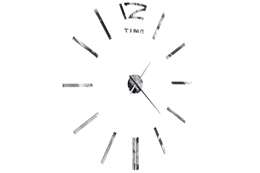 Vidaxl 3d Wall Clock Modern Design 100 Cm Xxl Silver Vidaxl 3d Wall Clock Modern Design 100 Cm Xxl Silver