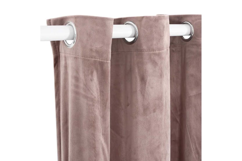 Vidaxl Blackout Curtain With Metal Rings Velvet Antique Pink 290x245 Cm Vidaxl Blackout Curtain With Metal Rings Velvet Antique Pink 290x245 Cm