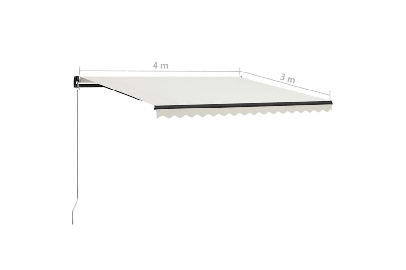 Vidaxl Manual Retractable Awning 400x300 Cm Cream Vidaxl Manual Retractable Awning 400x300 Cm Cream