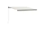 Vidaxl Manual Retractable Awning With Led 400x300 Cm Cream Vidaxl Manual Retractable Awning With Led 400x300 Cm Cream
