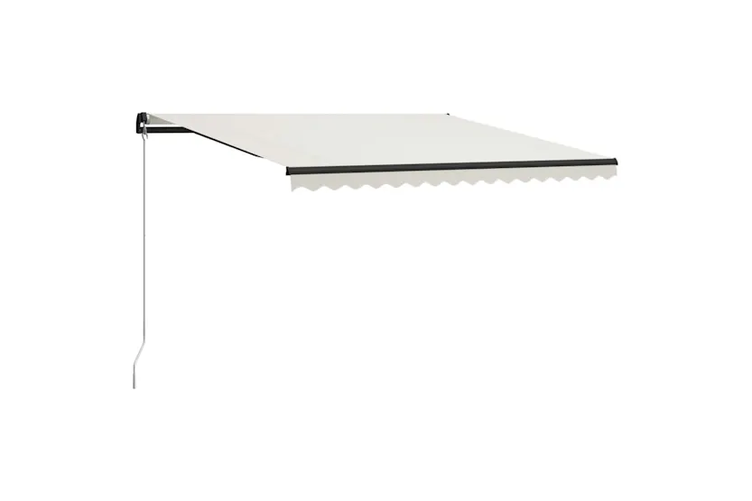 Vidaxl Manual Retractable Awning With Led 400x300 Cm Cream Vidaxl Manual Retractable Awning With Led 400x300 Cm Cream