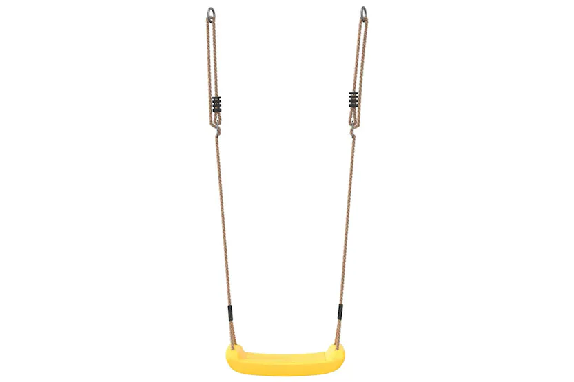 Vidaxl Outdoor Swing Seat For Kids Single With Adjustable Rope Yellow Vidaxl Outdoor Swing Seat For Kids Single With Adjustable Rope Yellow