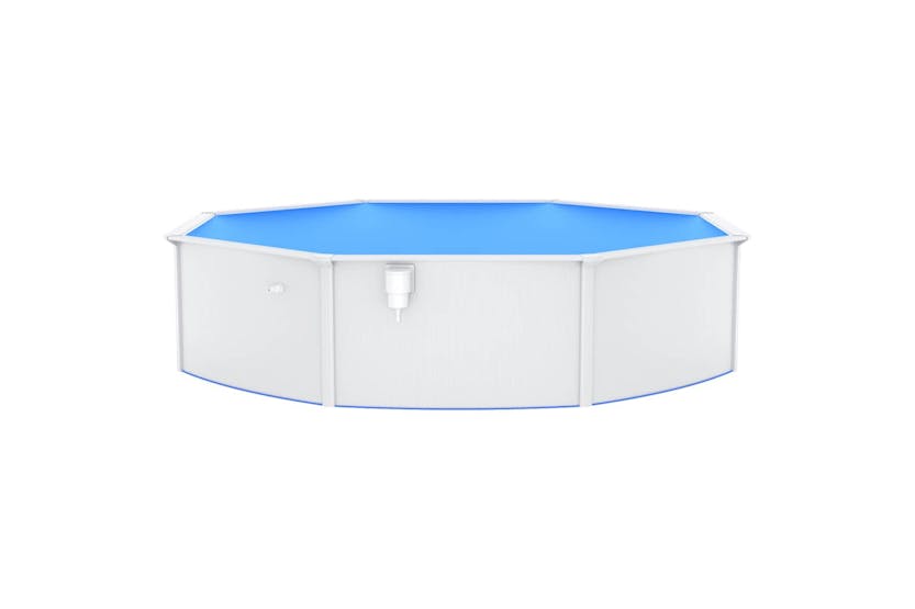 Vidaxl Swimming Pool With Steel Wall Round 550x120 Cm White Vidaxl Swimming Pool With Steel Wall Round 550x120 Cm White