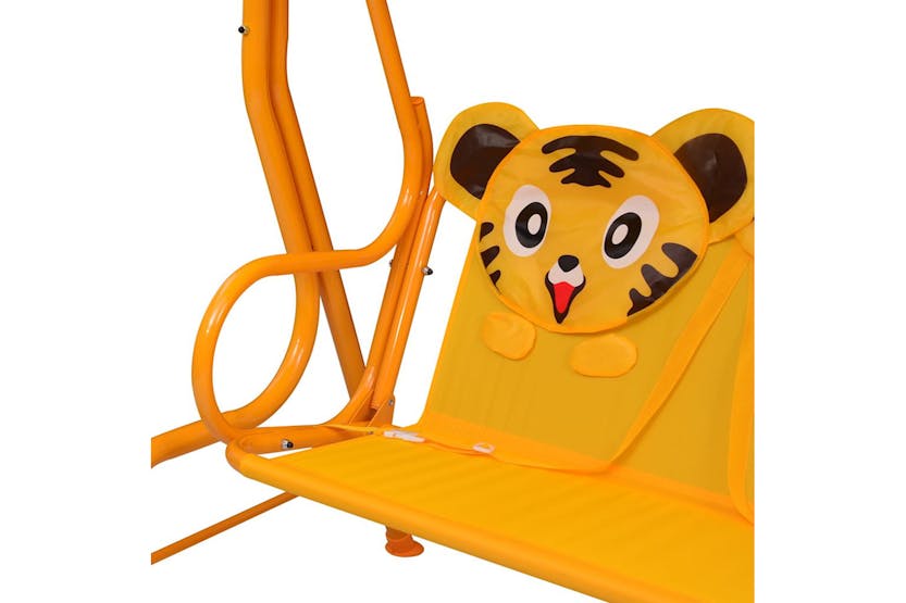 Vidaxl Kids Swing Bench Yellow 115x75x110 Cm Fabric Vidaxl Kids Swing Bench Yellow 115x75x110 Cm Fabric