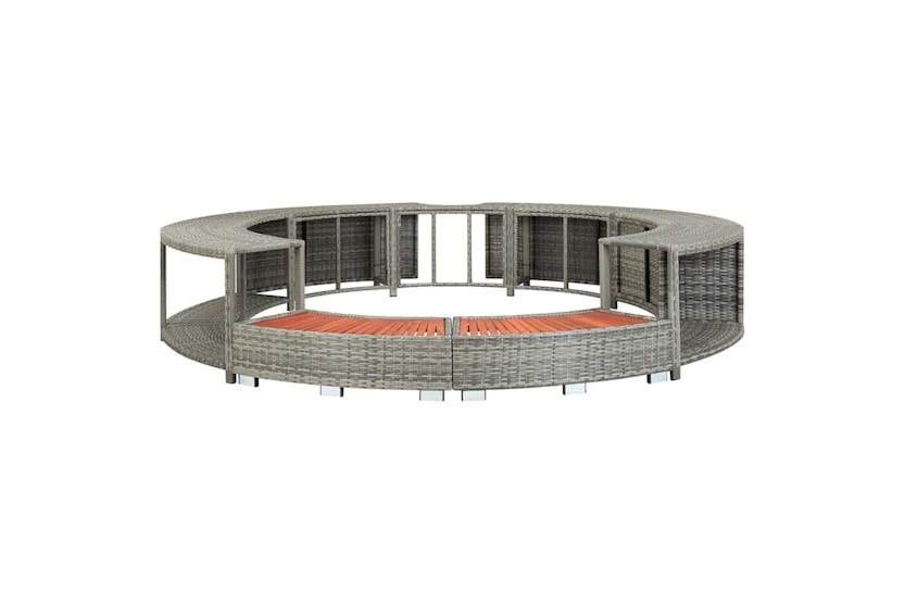 Vidaxl Hot Tub Surround Grey Poly Rattan Vidaxl Hot Tub Surround Grey Poly Rattan
