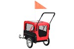 Vidaxl 2-in-1 Pet Bike Trailer & Jogging Stroller Red And Black Vidaxl 2-in-1 Pet Bike Trailer & Jogging Stroller Red And Black