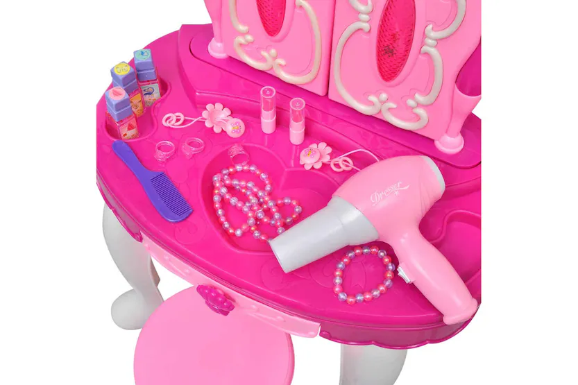 Vidaxl 3-mirror Kids' Playroom Standing Toy Vanity Table With Light/sound Vidaxl 3-mirror Kids' Playroom Standing Toy Vanity Table With Light/sound