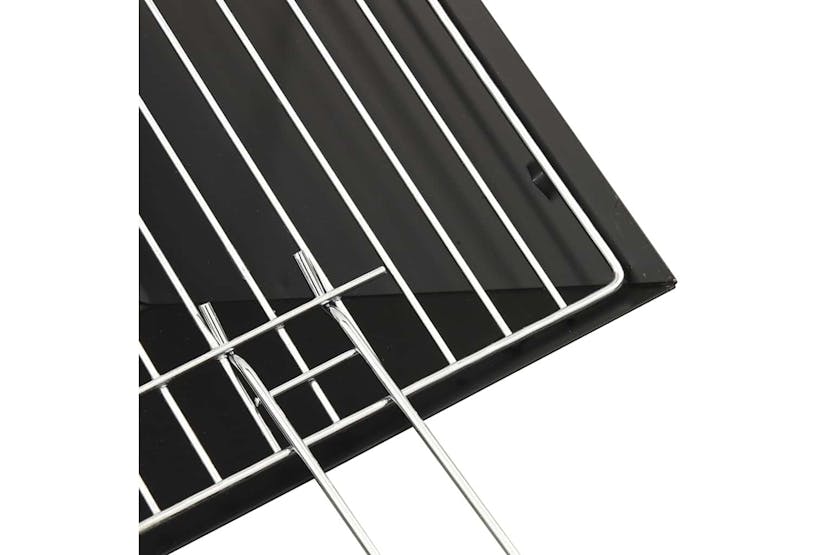 Vidaxl 2-in-1 Fire Pit And Bbq With Poker 46.5x46.5x37 Cm Steel Vidaxl 2-in-1 Fire Pit And Bbq With Poker 46.5x46.5x37 Cm Steel