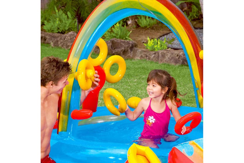 Intex Inflatable Pool Rainbow Ring Play Center 297x193 X135 Cm 57453np Intex Inflatable Pool Rainbow Ring Play Center 297x193 X135 Cm 57453np