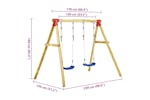 Vidaxl Swing Set 230x130x166 Cm Pinewood Vidaxl Swing Set 230x130x166 Cm Pinewood