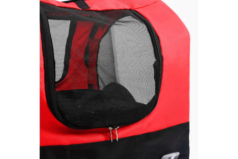 Vidaxl 2-in-1 Pet Bike Trailer & Jogging Stroller Red And Black Vidaxl 2-in-1 Pet Bike Trailer & Jogging Stroller Red And Black
