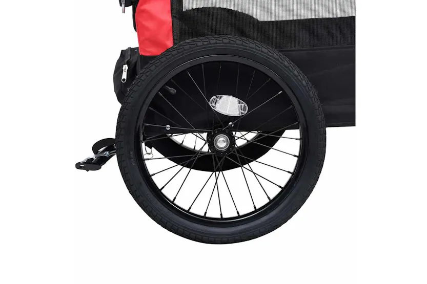 Vidaxl 2-in-1 Pet Bike Trailer & Jogging Stroller Red And Black Vidaxl 2-in-1 Pet Bike Trailer & Jogging Stroller Red And Black