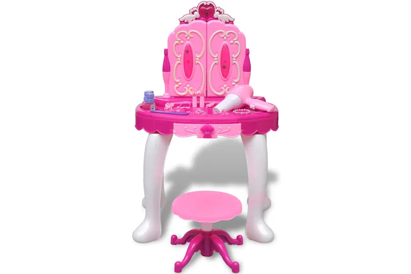 Vidaxl 3-mirror Kids' Playroom Standing Toy Vanity Table With Light/sound Vidaxl 3-mirror Kids' Playroom Standing Toy Vanity Table With Light/sound