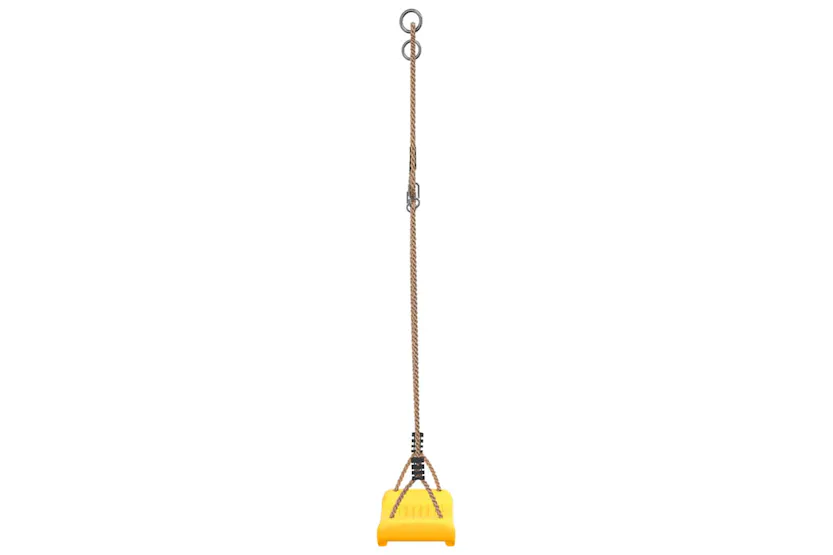 Vidaxl Outdoor Swing Seat For Kids Single With Adjustable Rope Yellow Vidaxl Outdoor Swing Seat For Kids Single With Adjustable Rope Yellow