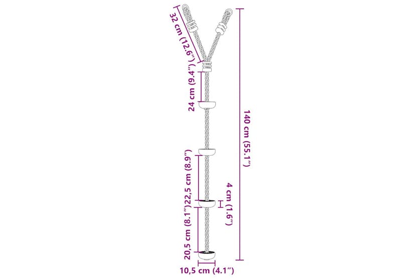 Vidaxl Disc Rope Swing For Kids With 4 Treads Multicolour Vidaxl Disc Rope Swing For Kids With 4 Treads Multicolour