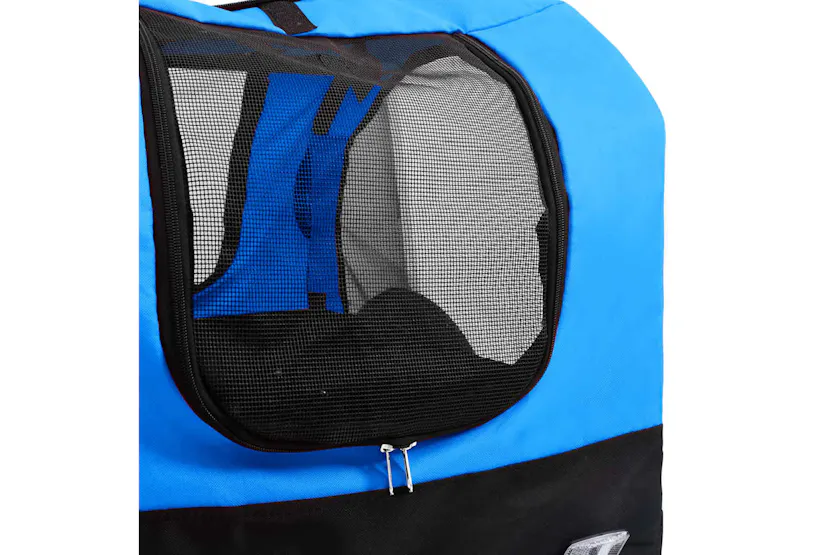 Vidaxl 2-in-1 Pet Bike Trailer & Jogging Stroller Blue And Black Vidaxl 2-in-1 Pet Bike Trailer & Jogging Stroller Blue And Black