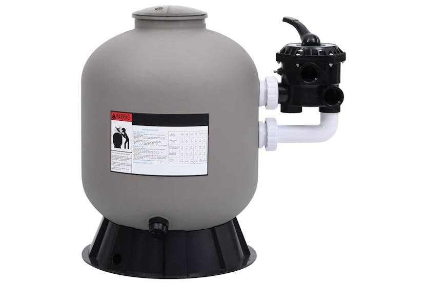 Vidaxl Pool Sand Filter With Side Mount 6-way Valve Grey Vidaxl Pool Sand Filter With Side Mount 6-way Valve Grey