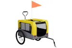 Vidaxl 2-in-1 Pet Bike Trailer & Jogging Stroller Yellow And Grey Vidaxl 2-in-1 Pet Bike Trailer & Jogging Stroller Yellow And Grey