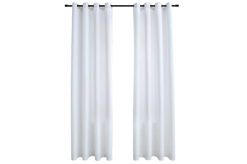Vidaxl Blackout Curtains With Metal Rings 2 Pcs Off White 140x245 Cm Vidaxl Blackout Curtains With Metal Rings 2 Pcs Off White 140x245 Cm