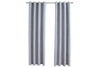 Vidaxl Blackout Curtains With Metal Rings 2 Pcs Grey 140x245 Cm Vidaxl Blackout Curtains With Metal Rings 2 Pcs Grey 140x245 Cm