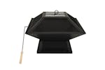 Vidaxl 2-in-1 Fire Pit And Bbq With Poker 46.5x46.5x37 Cm Steel Vidaxl 2-in-1 Fire Pit And Bbq With Poker 46.5x46.5x37 Cm Steel