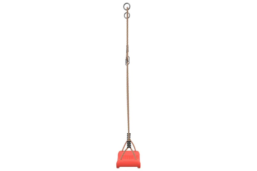 Vidaxl Outdoor Swing Seat For Kids Single With Adjustable Rope Red Vidaxl Outdoor Swing Seat For Kids Single With Adjustable Rope Red