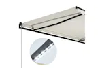 Vidaxl Manual Retractable Awning With Led 400x300 Cm Cream Vidaxl Manual Retractable Awning With Led 400x300 Cm Cream