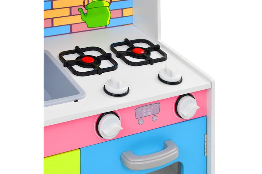 Vidaxl Kids' Play Kitchen Mdf 80x30x85 Cm Multicolour Vidaxl Kids' Play Kitchen Mdf 80x30x85 Cm Multicolour