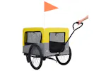 Vidaxl 2-in-1 Pet Bike Trailer & Jogging Stroller Yellow And Grey Vidaxl 2-in-1 Pet Bike Trailer & Jogging Stroller Yellow And Grey