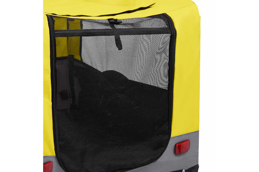 Vidaxl 2-in-1 Pet Bike Trailer & Jogging Stroller Yellow And Grey Vidaxl 2-in-1 Pet Bike Trailer & Jogging Stroller Yellow And Grey