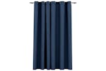 Vidaxl Linen-look Blackout Curtains With Grommets Blue 290x245cm Vidaxl Linen-look Blackout Curtains With Grommets Blue 290x245cm