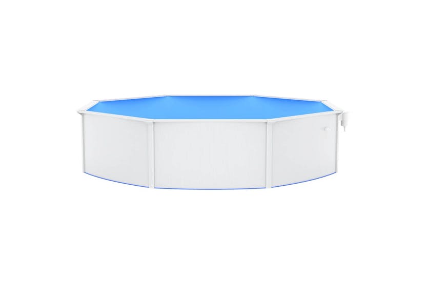Vidaxl Swimming Pool With Steel Wall Round 550x120 Cm White Vidaxl Swimming Pool With Steel Wall Round 550x120 Cm White
