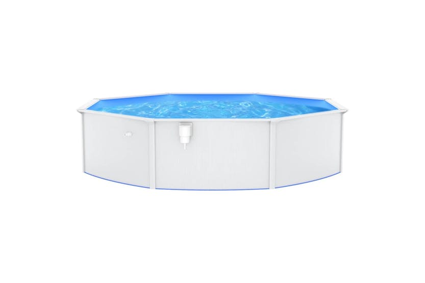 Vidaxl Swimming Pool With Steel Wall Round 550x120 Cm White Vidaxl Swimming Pool With Steel Wall Round 550x120 Cm White