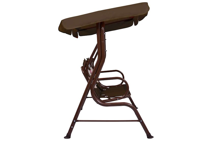 Vidaxl Kids Swing Bench Brown 115x75x110 Cm Fabric Vidaxl Kids Swing Bench Brown 115x75x110 Cm Fabric