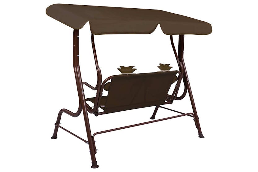 Vidaxl Kids Swing Bench Brown 115x75x110 Cm Fabric Vidaxl Kids Swing Bench Brown 115x75x110 Cm Fabric