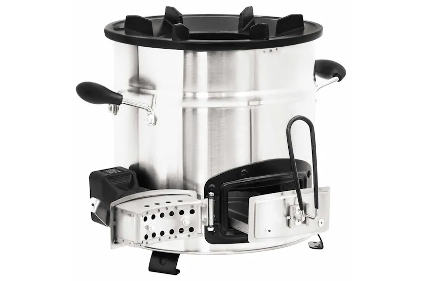 Vidaxl Wood Stove With Usb Fan Silver 35.5x26x28 Cm Stainless Steel Vidaxl Wood Stove With Usb Fan Silver 35.5x26x28 Cm Stainless Steel