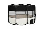 Vidaxl Foldable Dog Playpen With Carrying Bag Black 110x110x58 Cm Vidaxl Foldable Dog Playpen With Carrying Bag Black 110x110x58 Cm