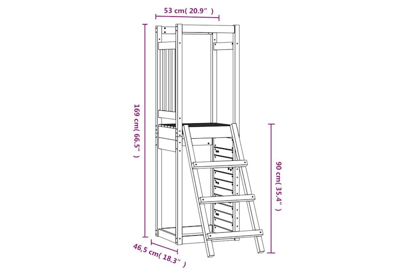 Vidaxl Outdoor Playset 53x46.5x169 Cm Impregnated Wood Pine Vidaxl Outdoor Playset 53x46.5x169 Cm Impregnated Wood Pine