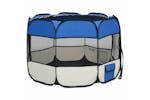 Vidaxl Foldable Dog Playpen With Carrying Bag Blue 90x90x58 Cm Vidaxl Foldable Dog Playpen With Carrying Bag Blue 90x90x58 Cm