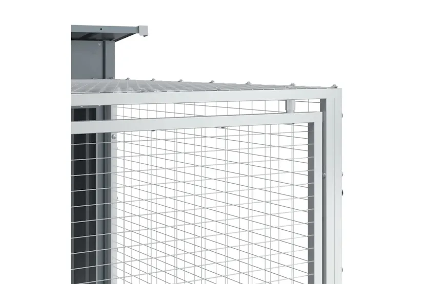 Vidaxl Dog House With Run Anthracite 153x194x110 Cm Galvanised Steel Vidaxl Dog House With Run Anthracite 153x194x110 Cm Galvanised Steel