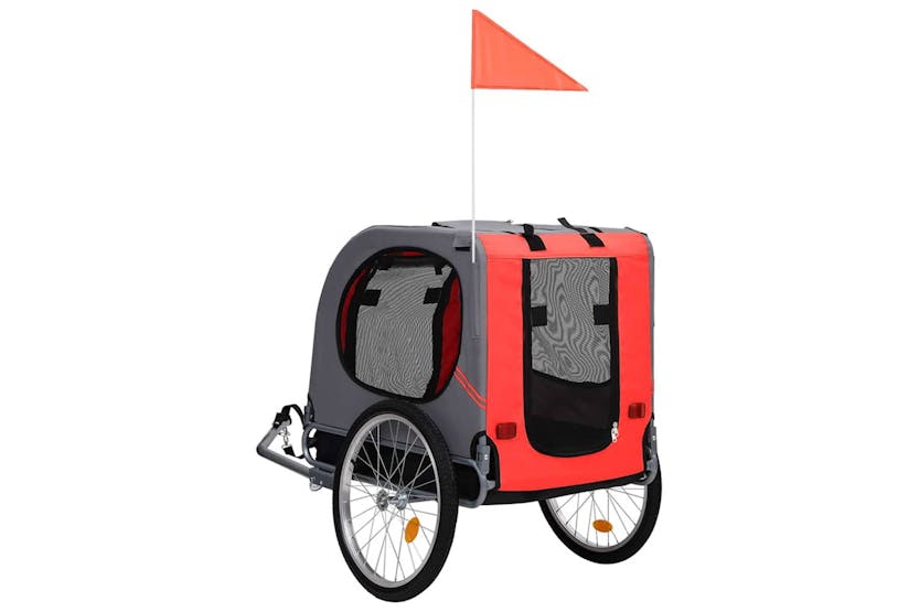 Vidaxl Pet Bike Trailer Red And Black Vidaxl Pet Bike Trailer Red And Black