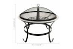 Vidaxl 2-in-1 Fire Pit And Bbq With Poker 56x56x49 Cm Stainless Steel Vidaxl 2-in-1 Fire Pit And Bbq With Poker 56x56x49 Cm Stainless Steel